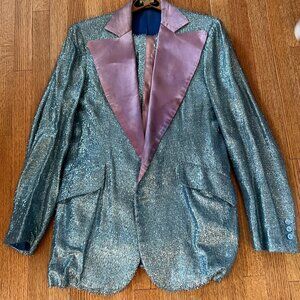 Tuxedo Custom Tailored size 41L jacket 32" waist pants Light Blue